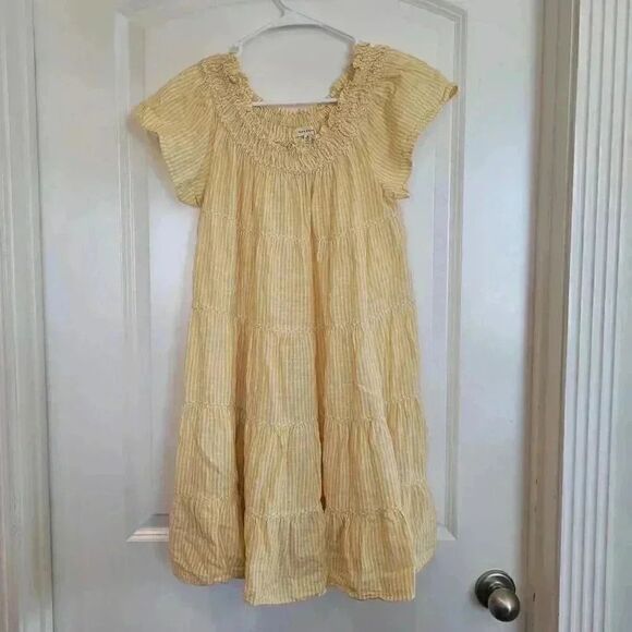 Max Studio Women's Yellow Smocked Babydoll Dress - Picture 4 of 12